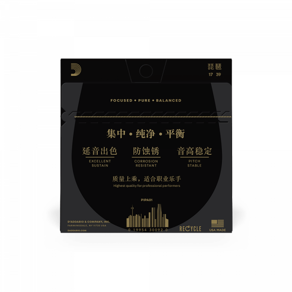 D’Addario Pipa01 琵琶弦組（中張力／PIPA01）：圖片 2